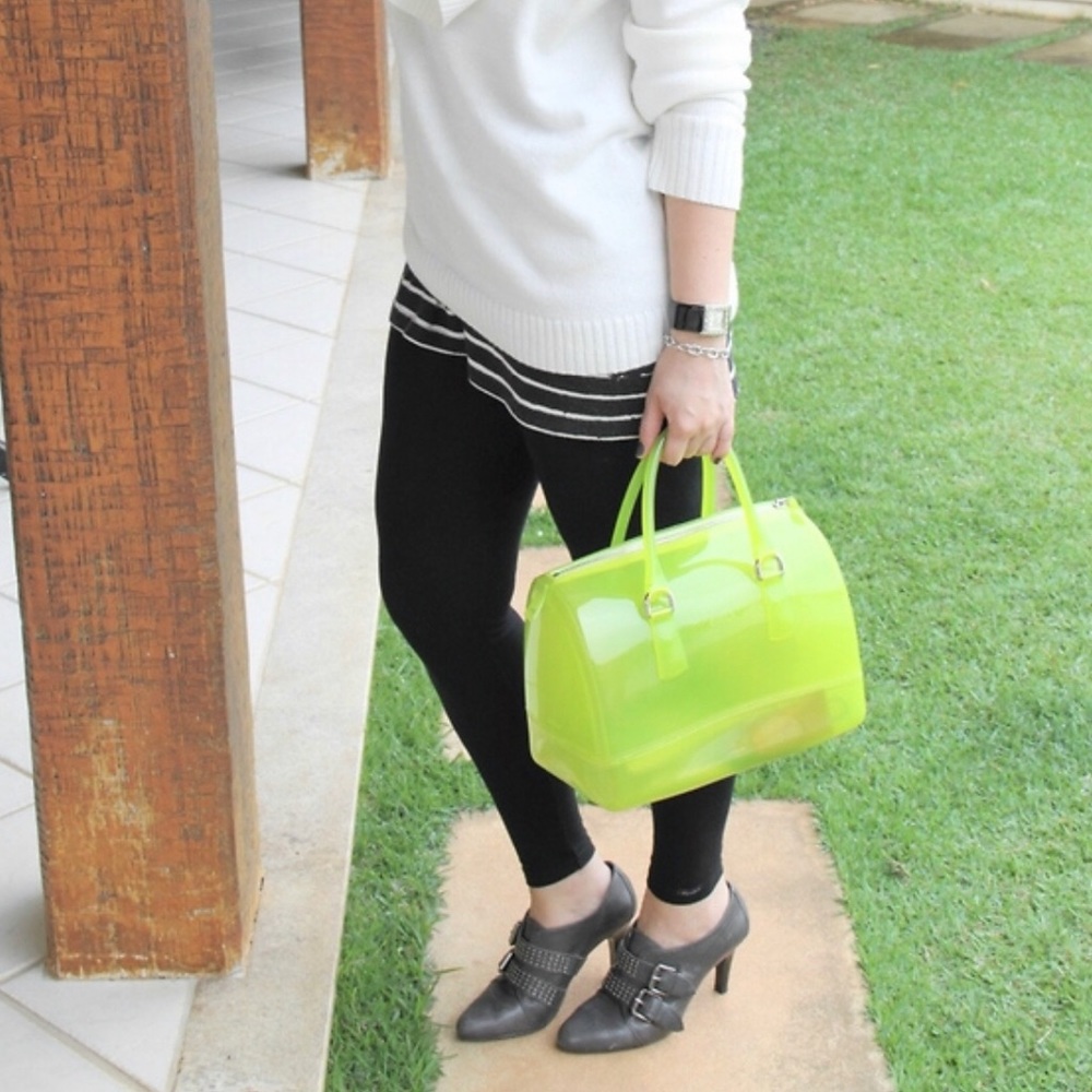 Furla Neon Yellow candy bag